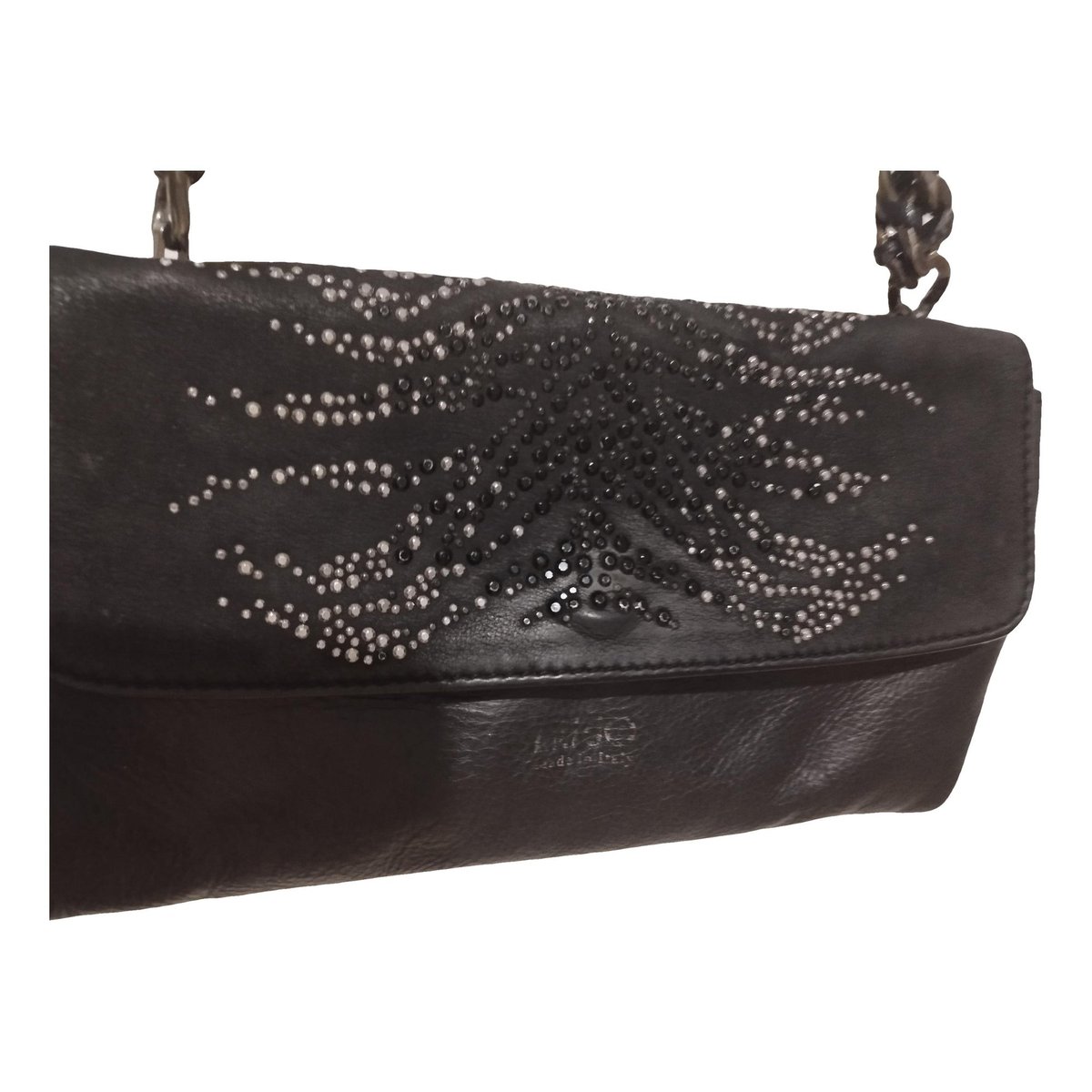 Leather clutch bag