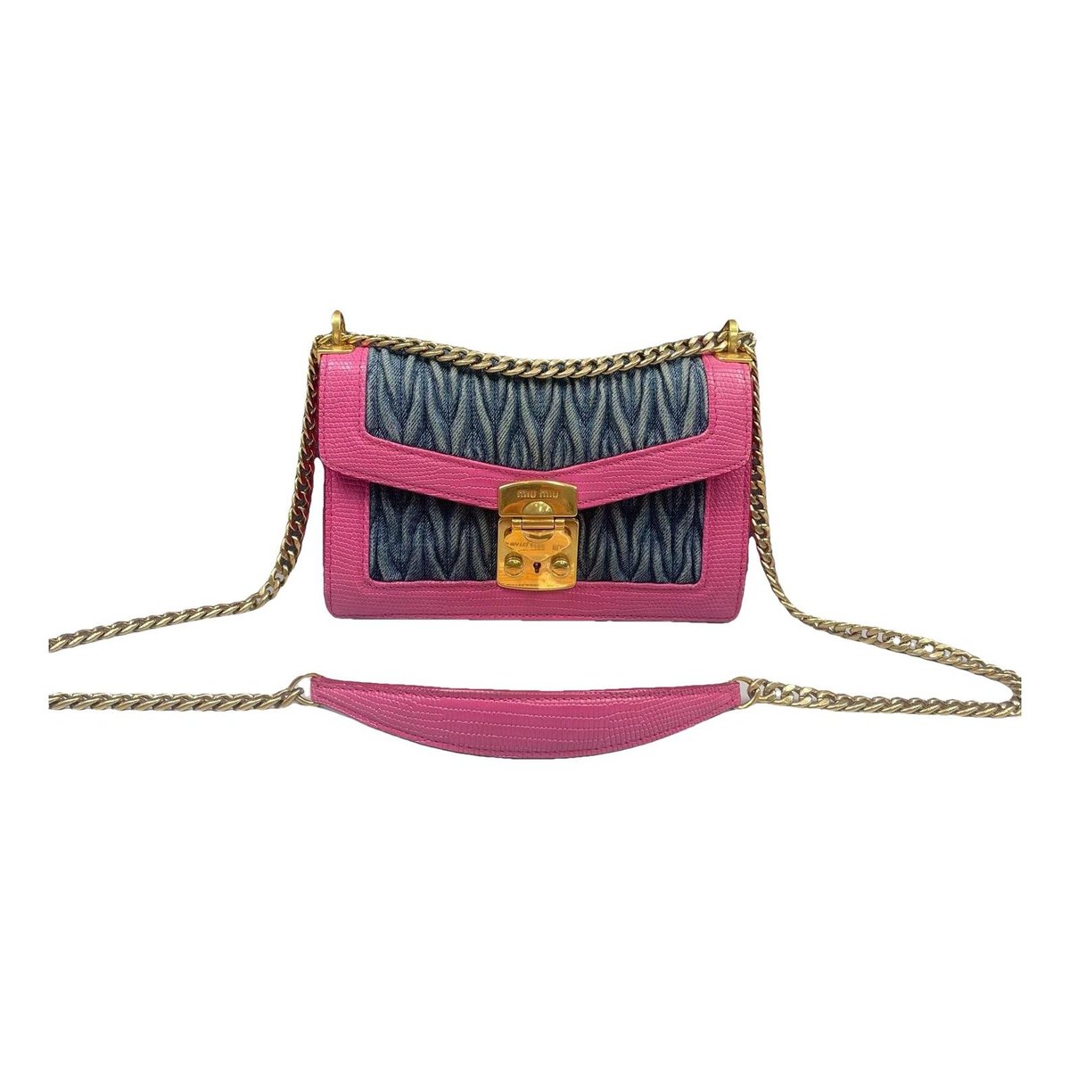 Miu Confidential leather crossbody bag
