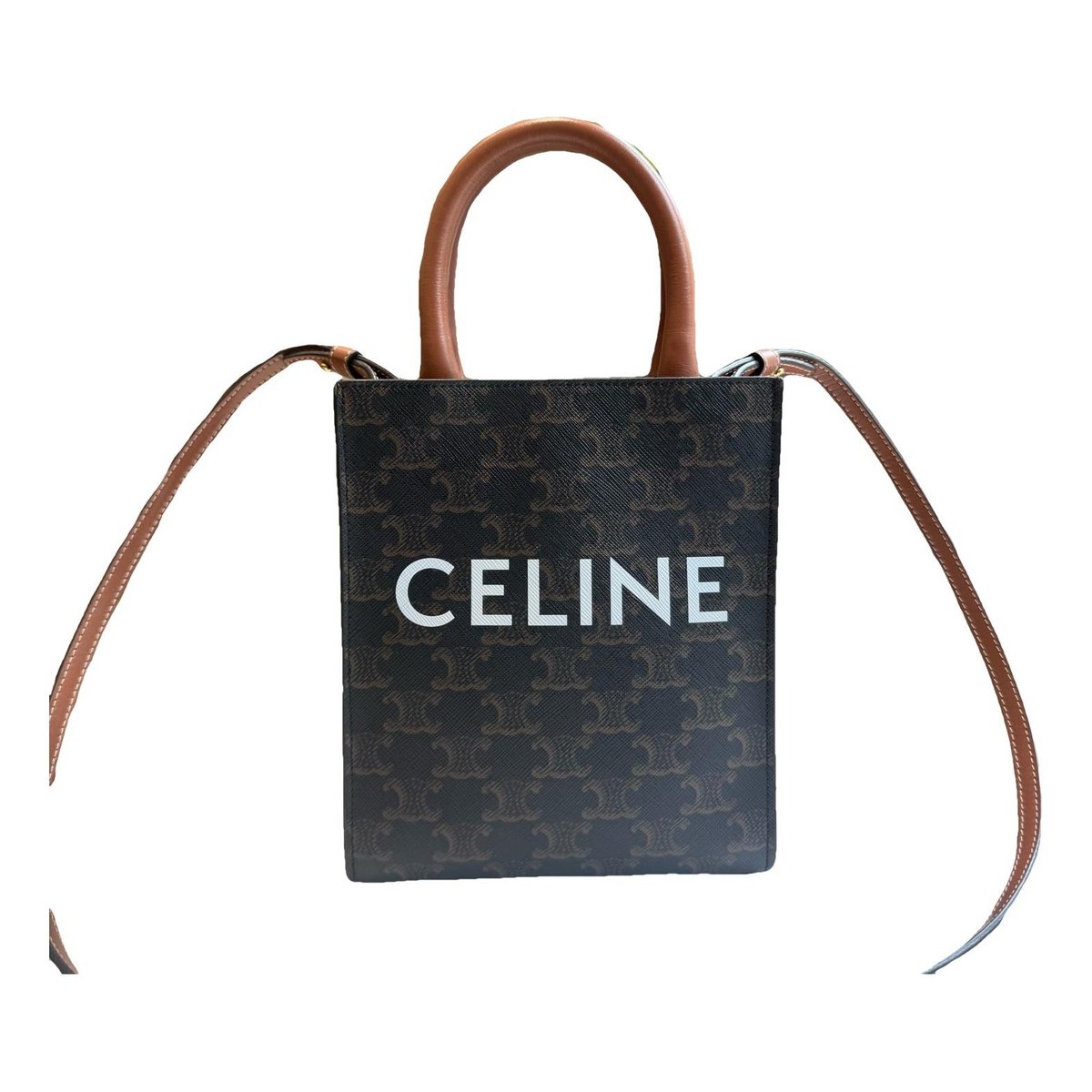 Cabas Vertical leather handbag