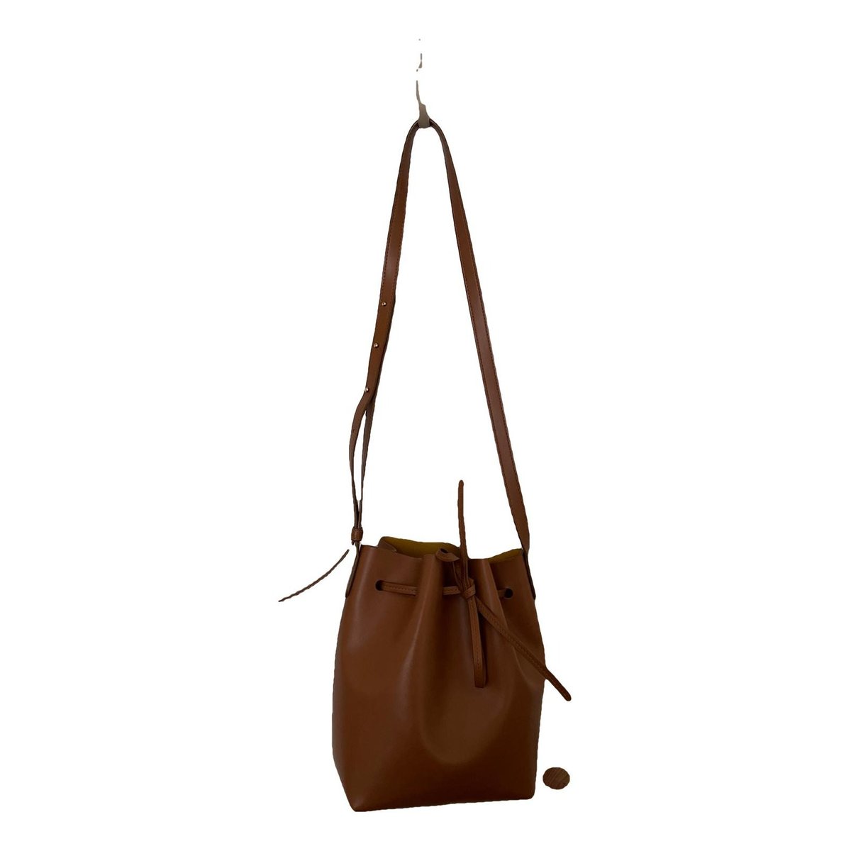 Bucket vegan leather handbag