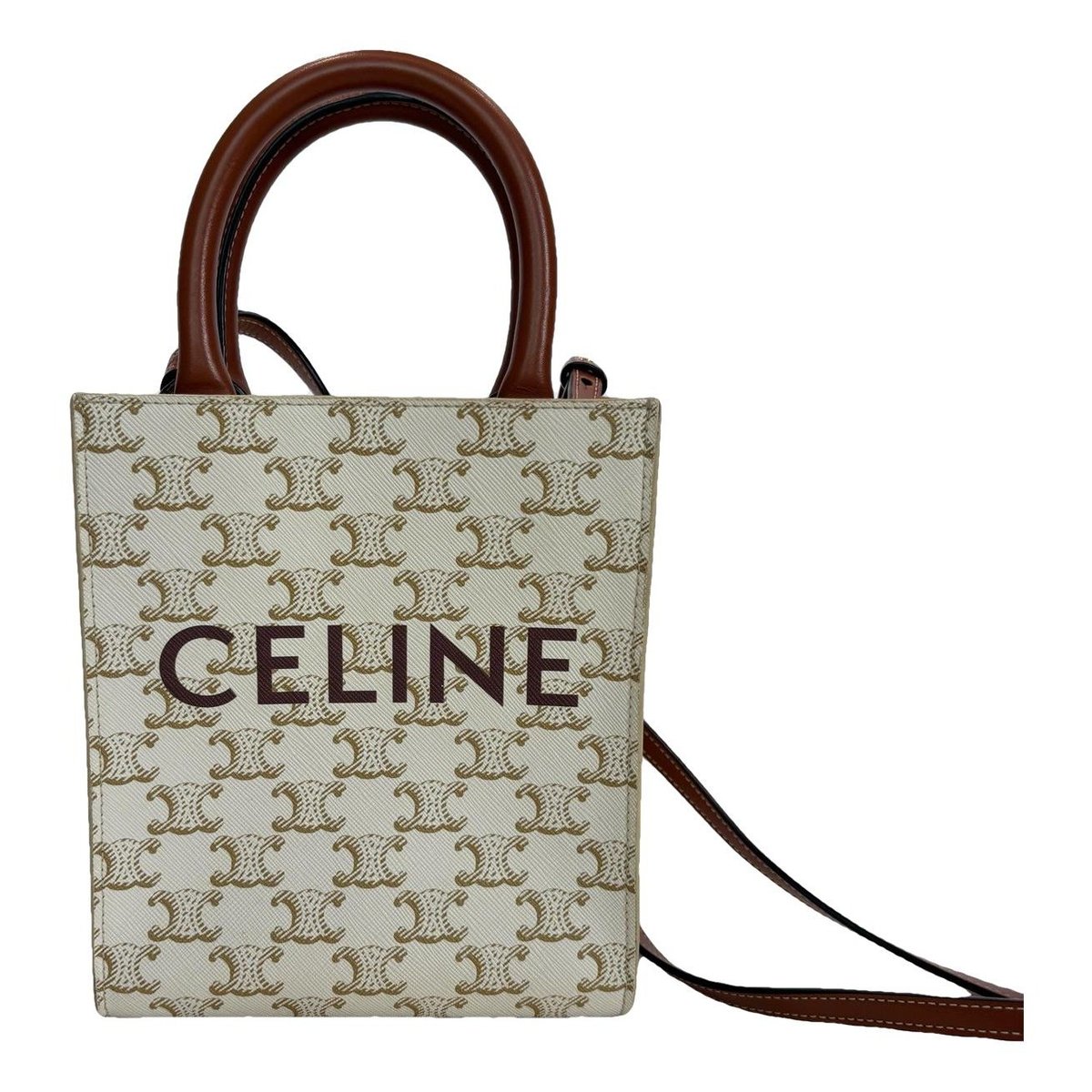 Cabas Vertical leather handbag