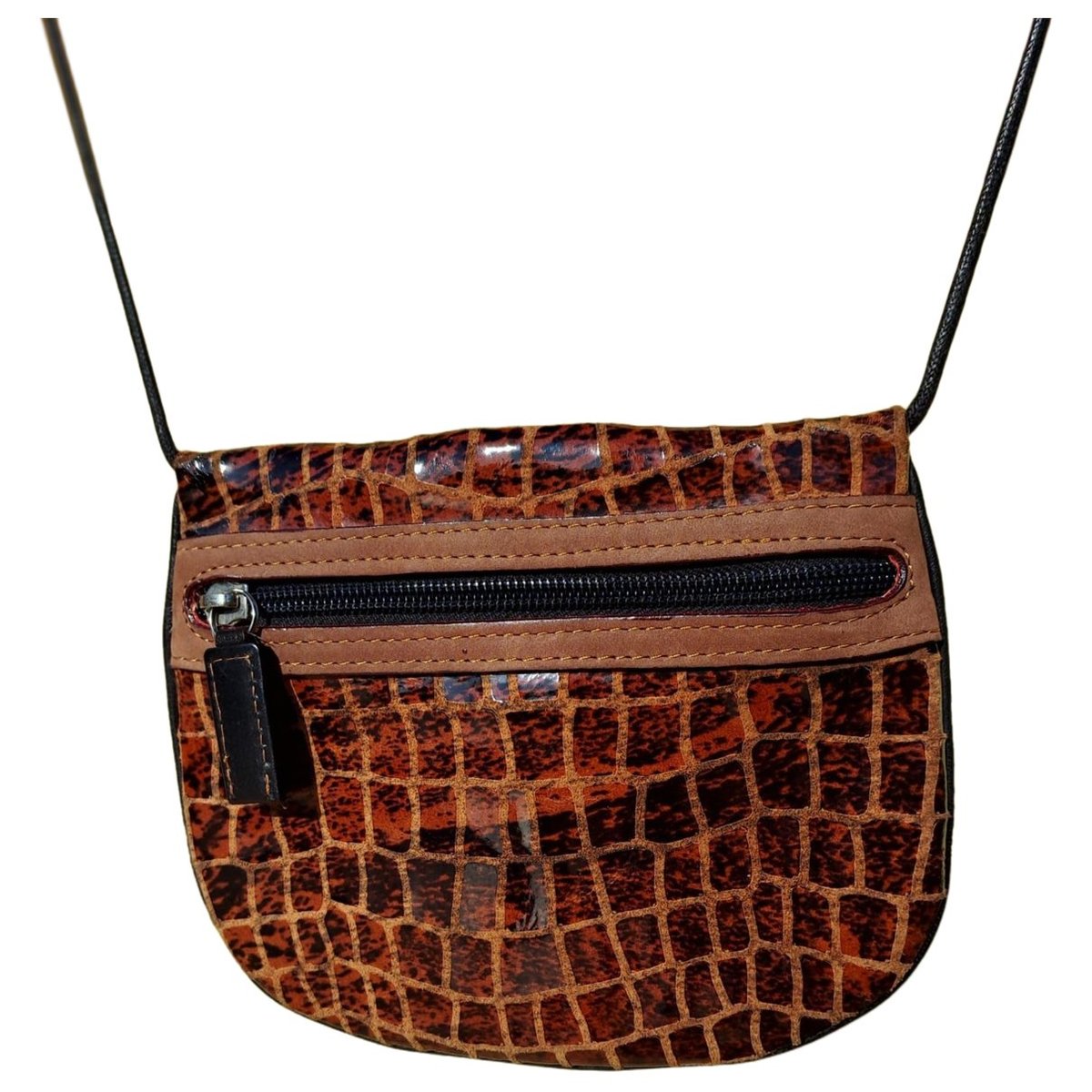 Leather clutch bag