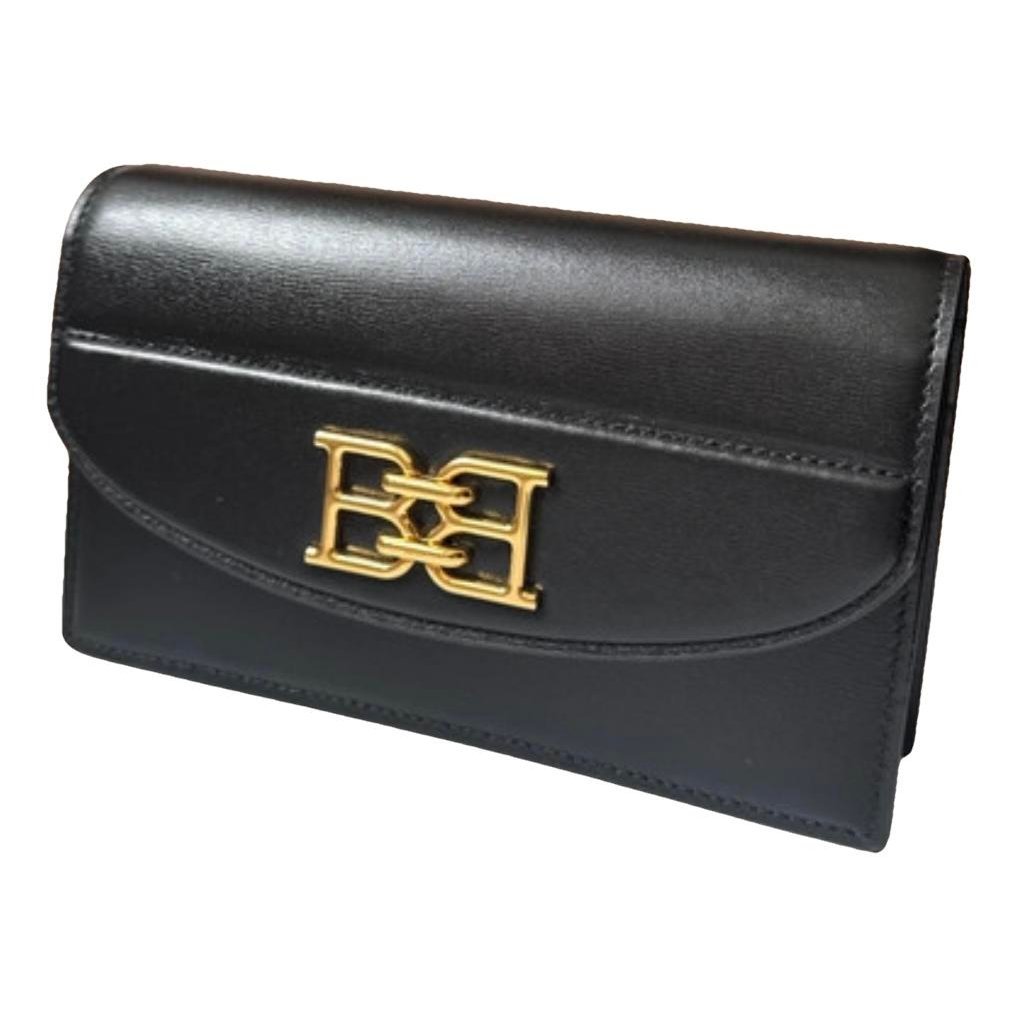 Leather clutch bag