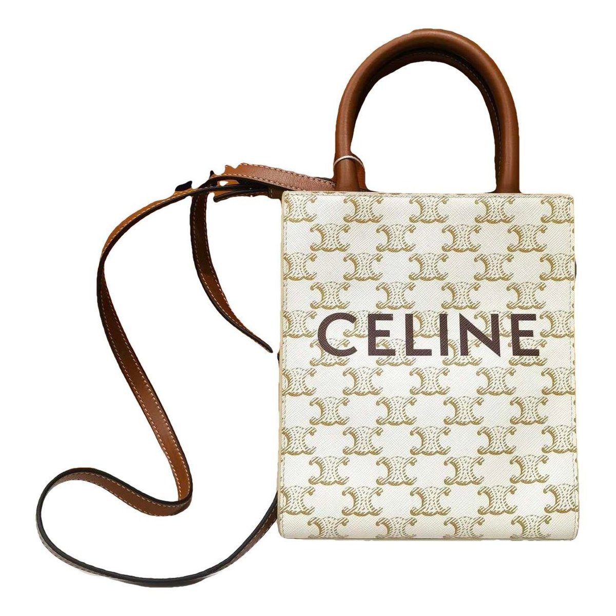 Cabas Vertical leather handbag