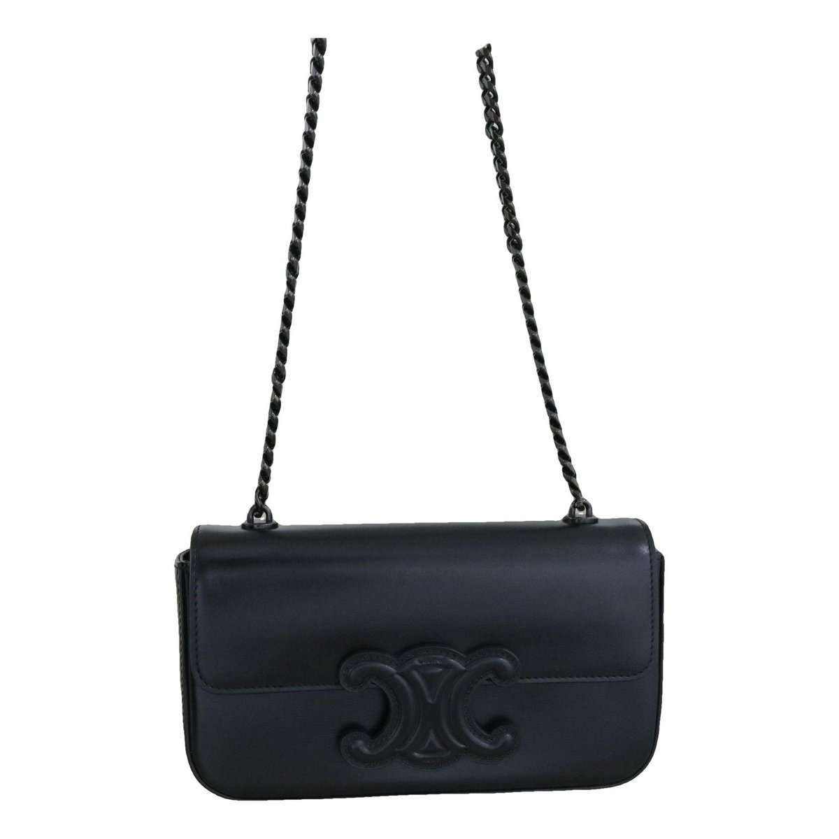 Triomphe Long leather crossbody bag