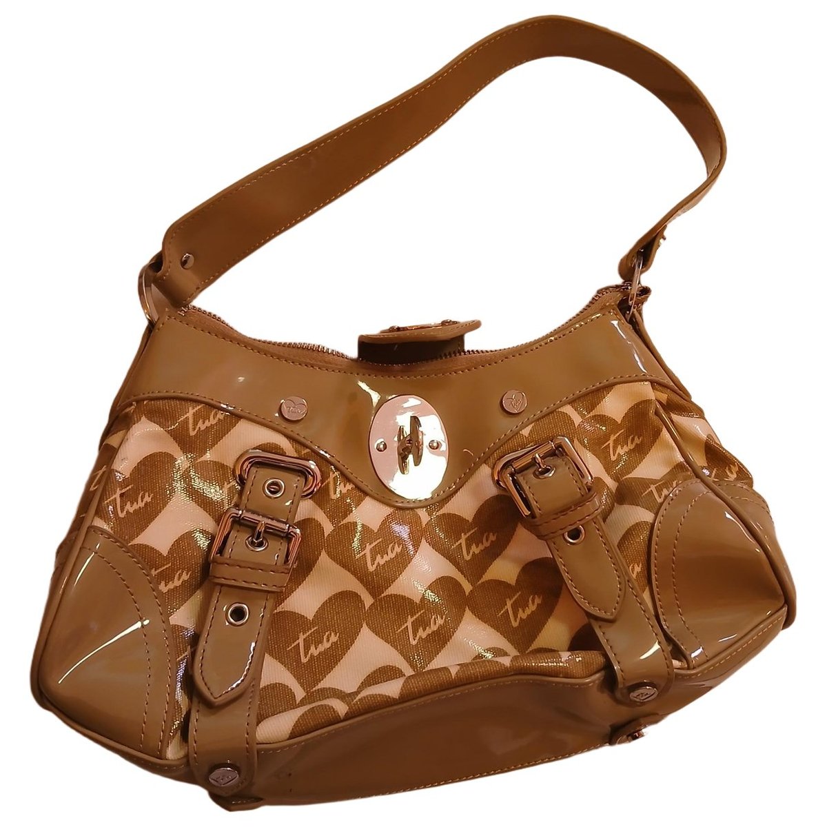 Patent leather handbag