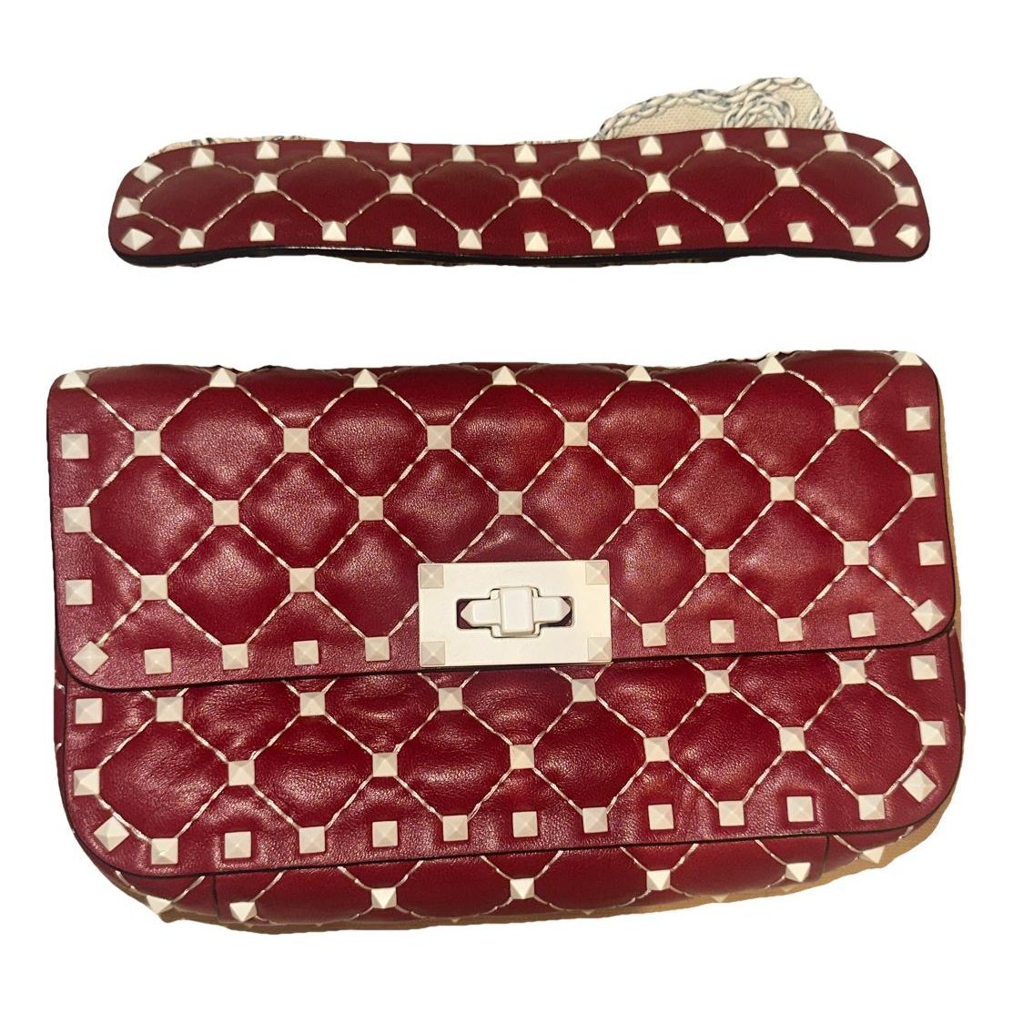 Rockstud spike leather handbag