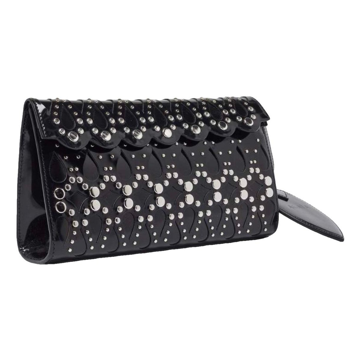 Patent leather clutch bag