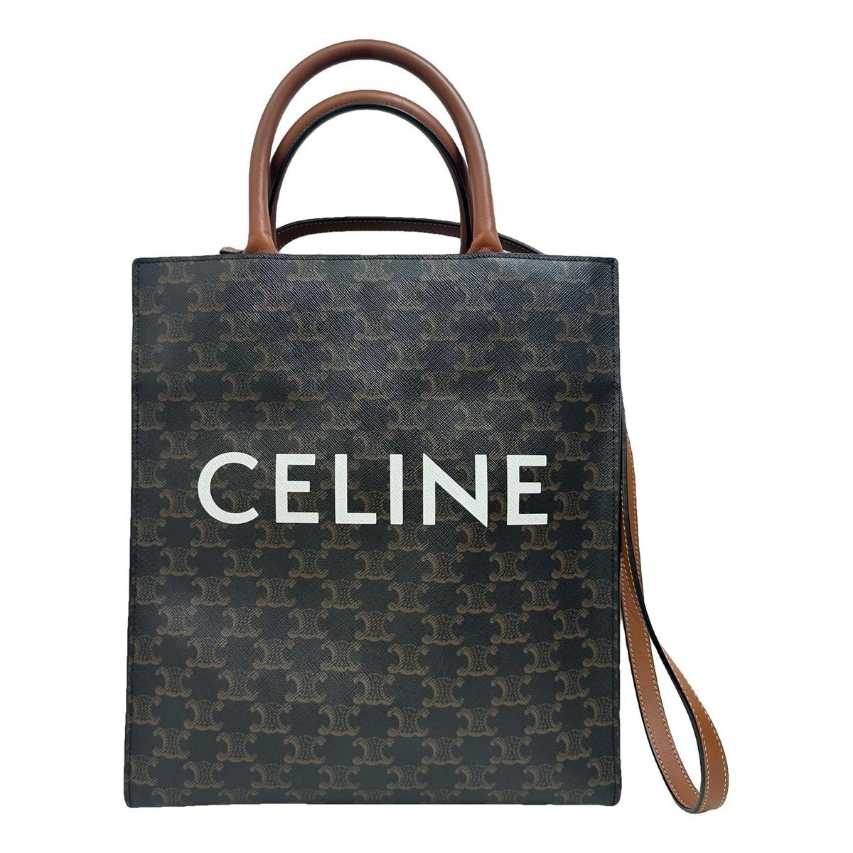 Cabas Vertical leather handbag