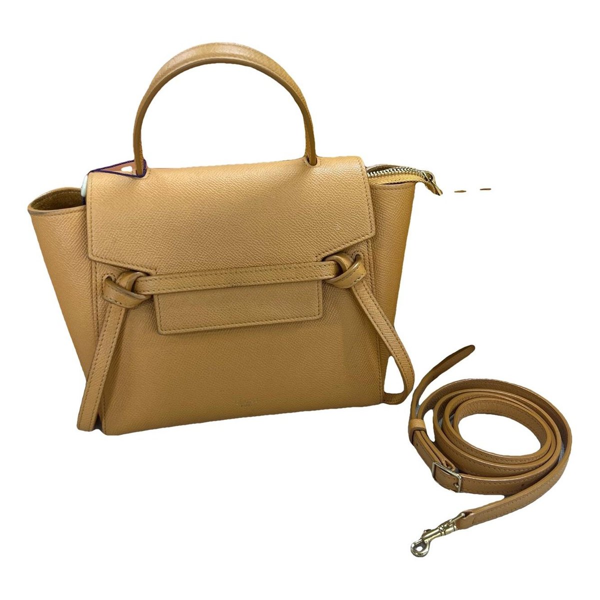 Belt leather handbag