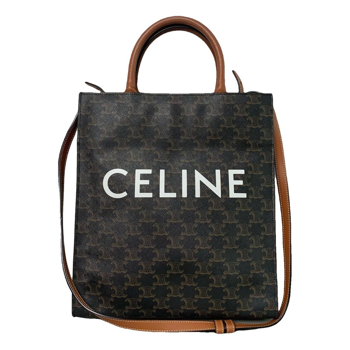 Cabas Vertical leather handbag
