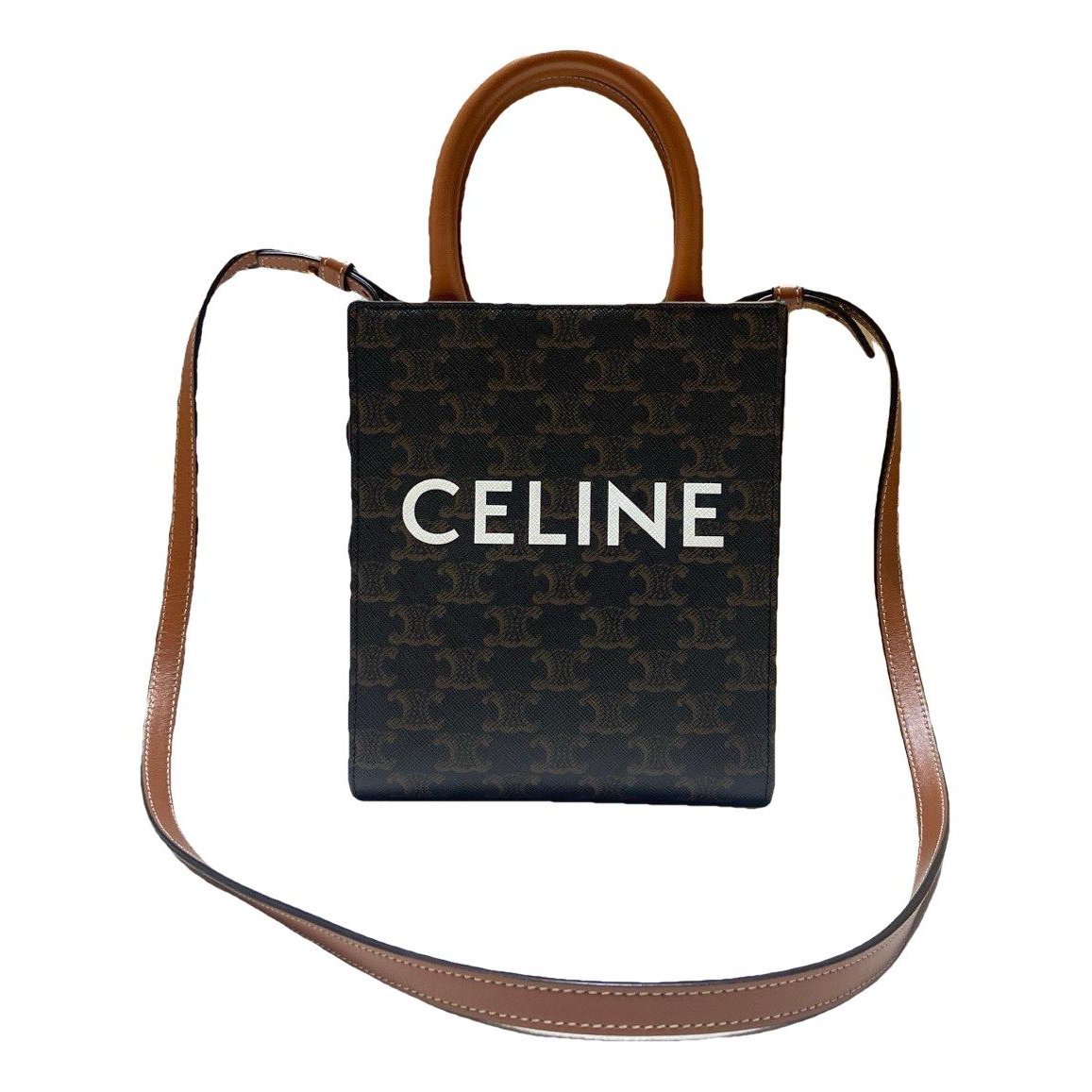Cabas Vertical leather handbag