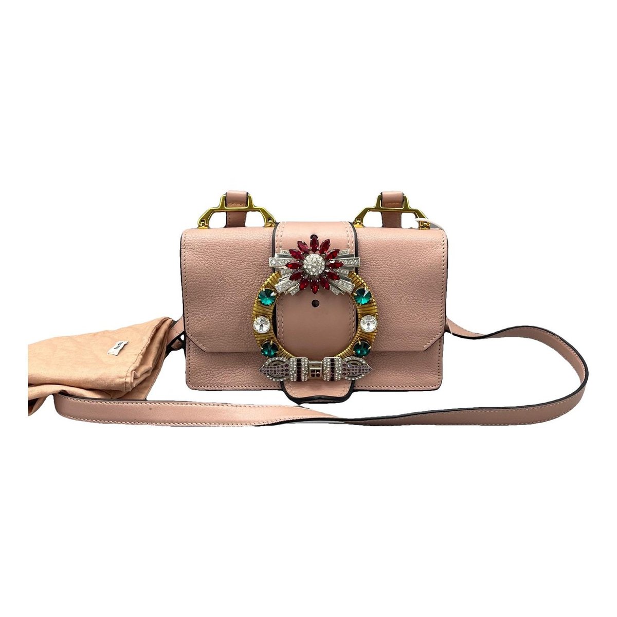 Miu Lady leather handbag