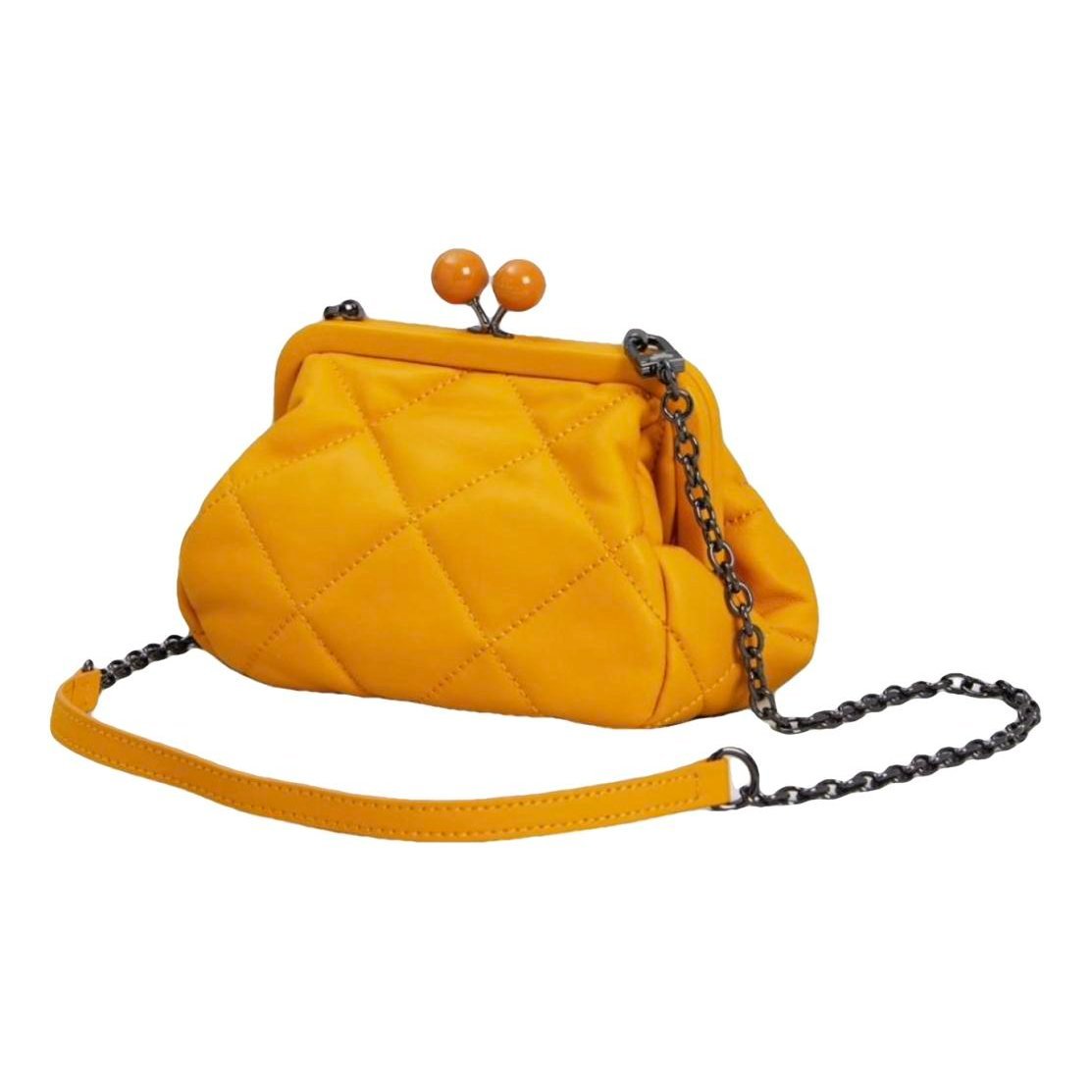 Leather clutch bag