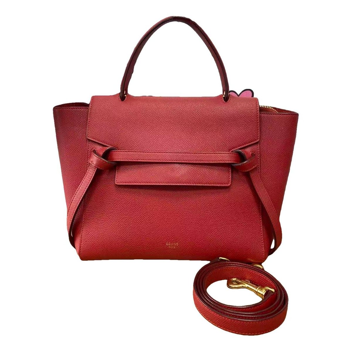 Belt leather handbag