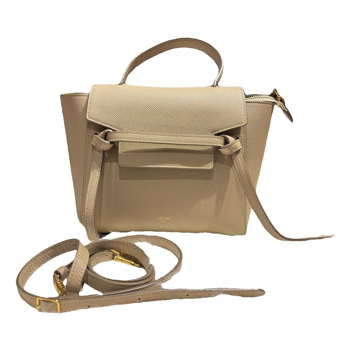 Belt leather handbag