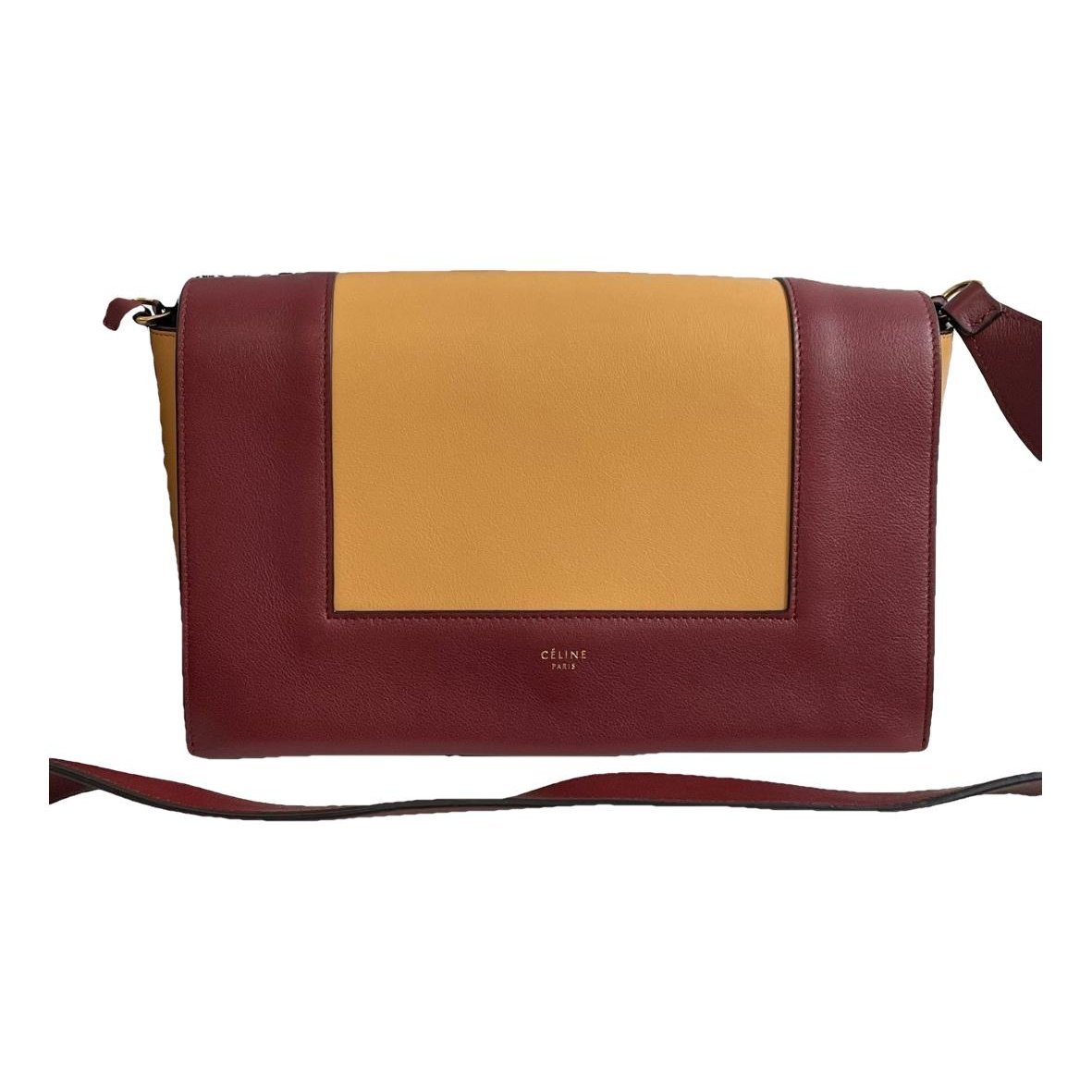 Frame leather handbag