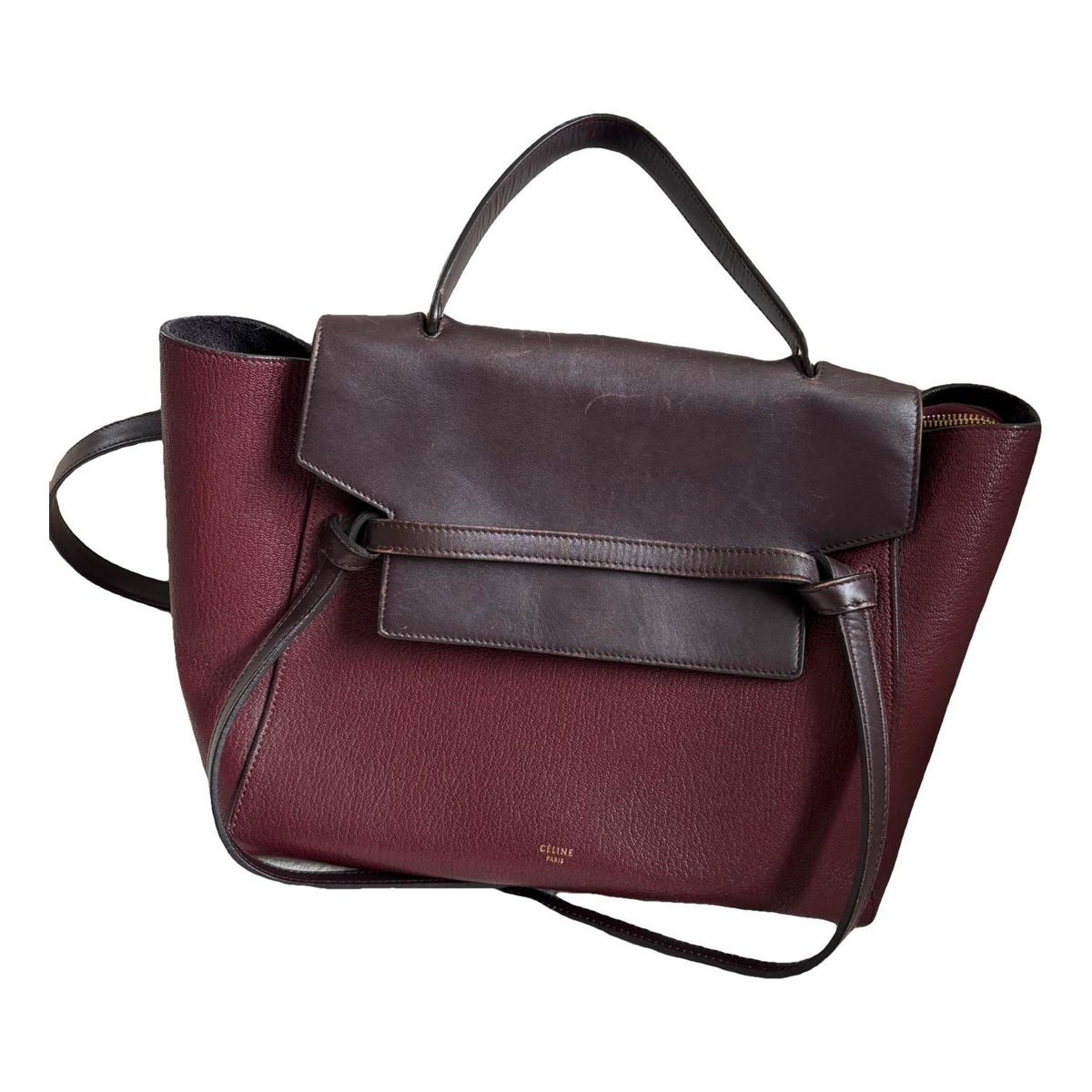Belt leather handbag