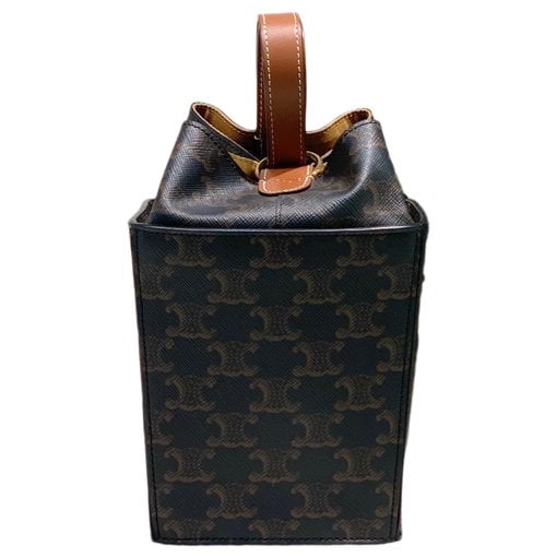 Clasp box vinyl handbag