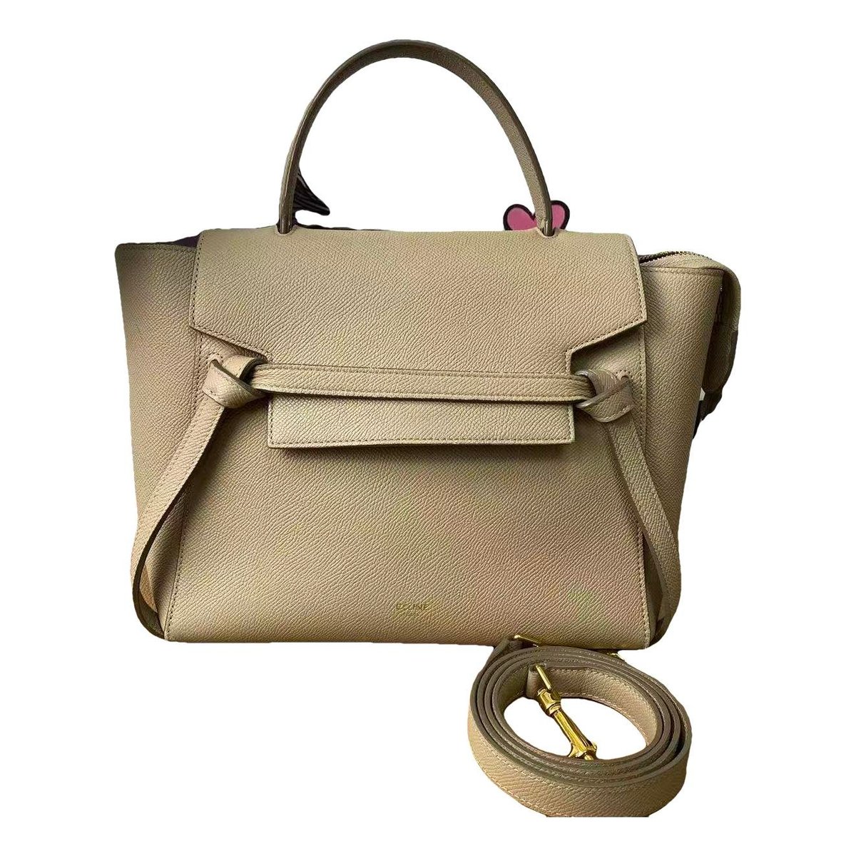 Belt leather handbag