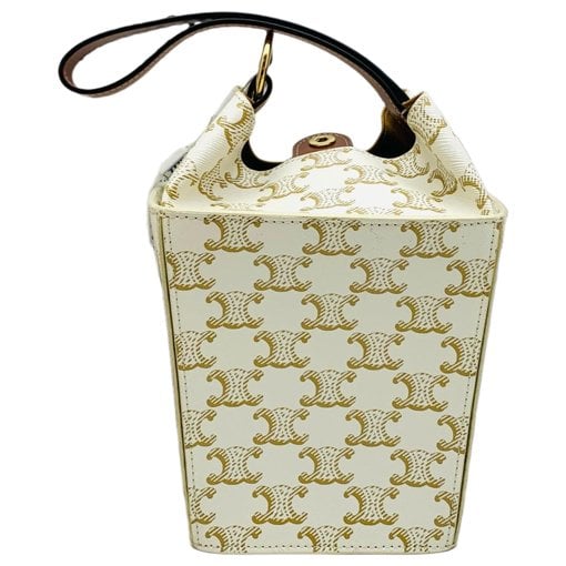 Clasp box leather handbag