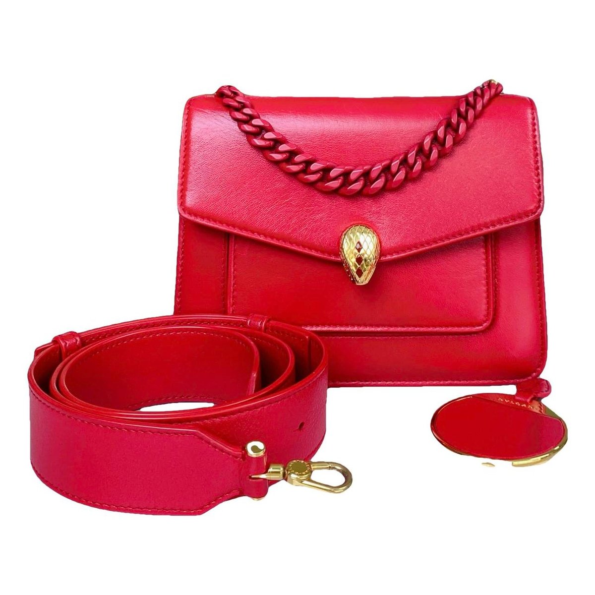 Serpenti leather handbag