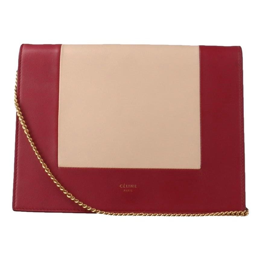 Frame leather handbag