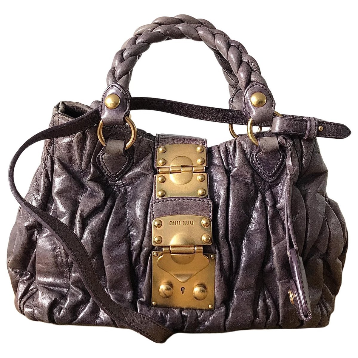 Bow bag leather handbag