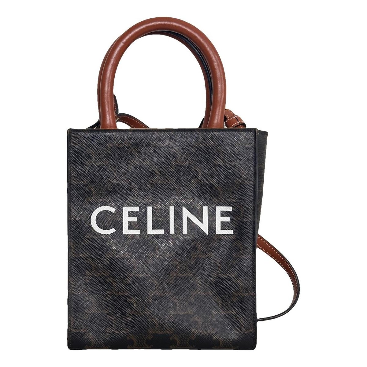 Cabas Vertical leather handbag