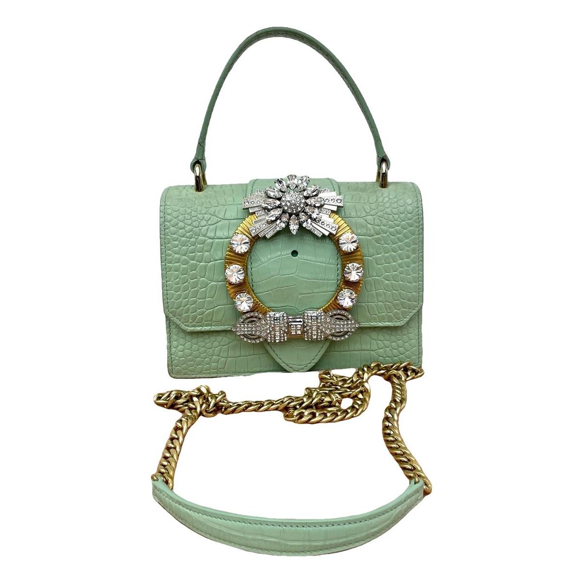 Miu Lady leather handbag