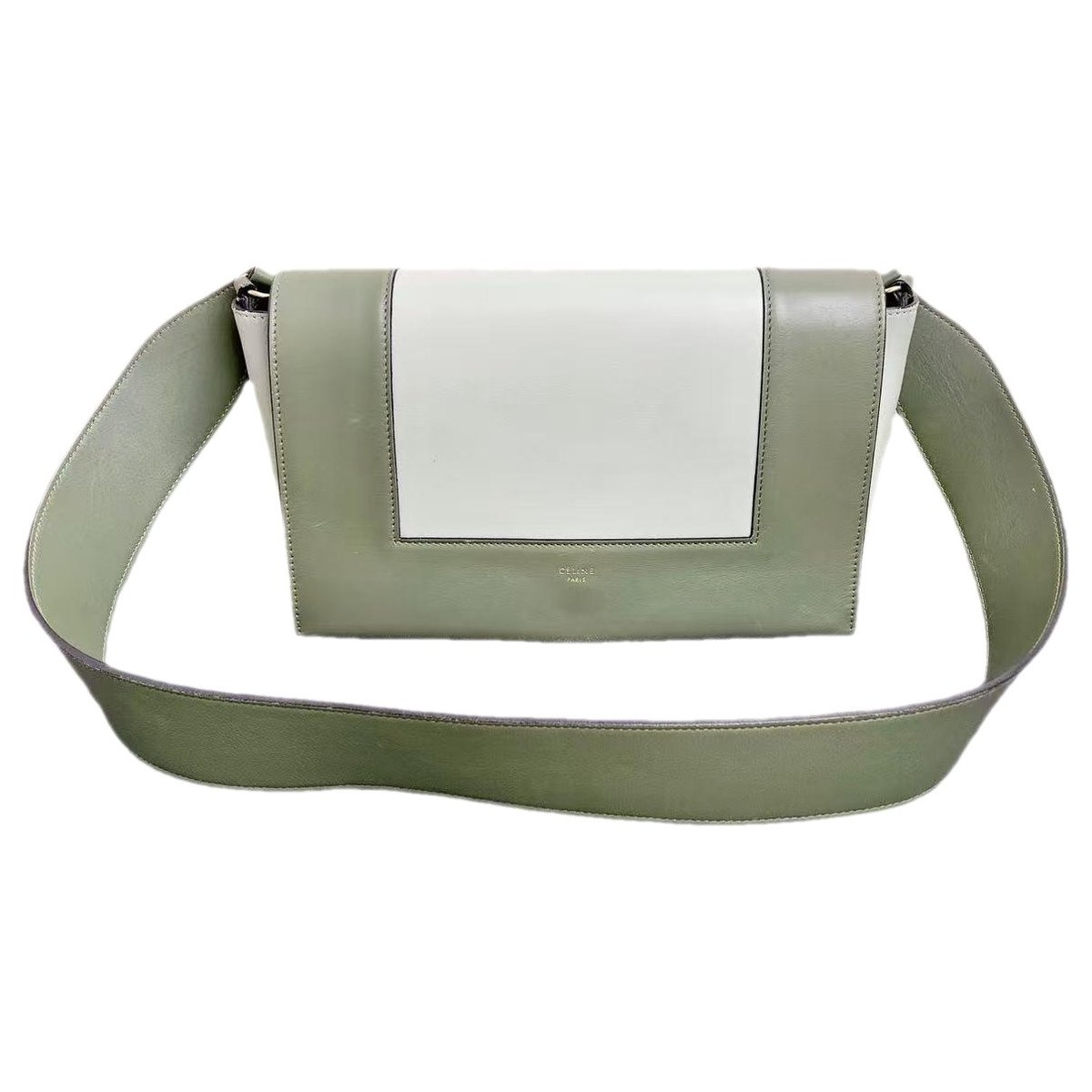 Frame leather handbag