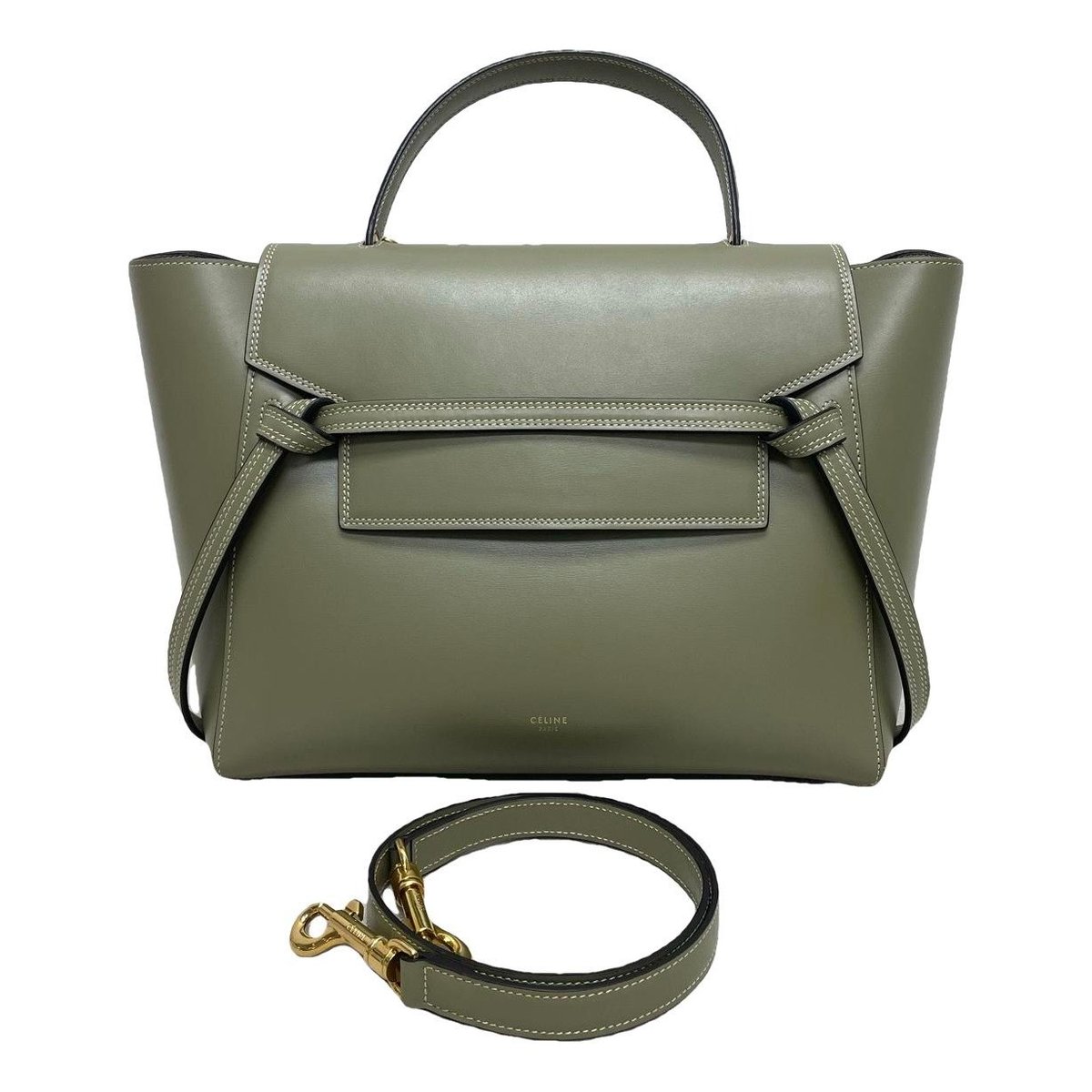 Belt leather handbag