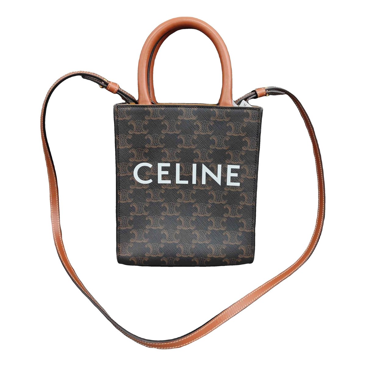 Cabas Vertical leather handbag