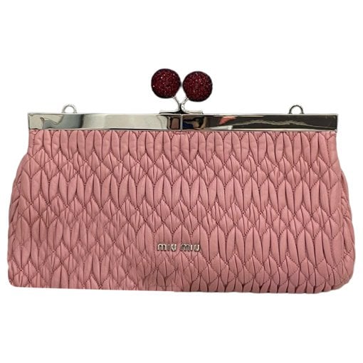 Miu Belle leather handbag