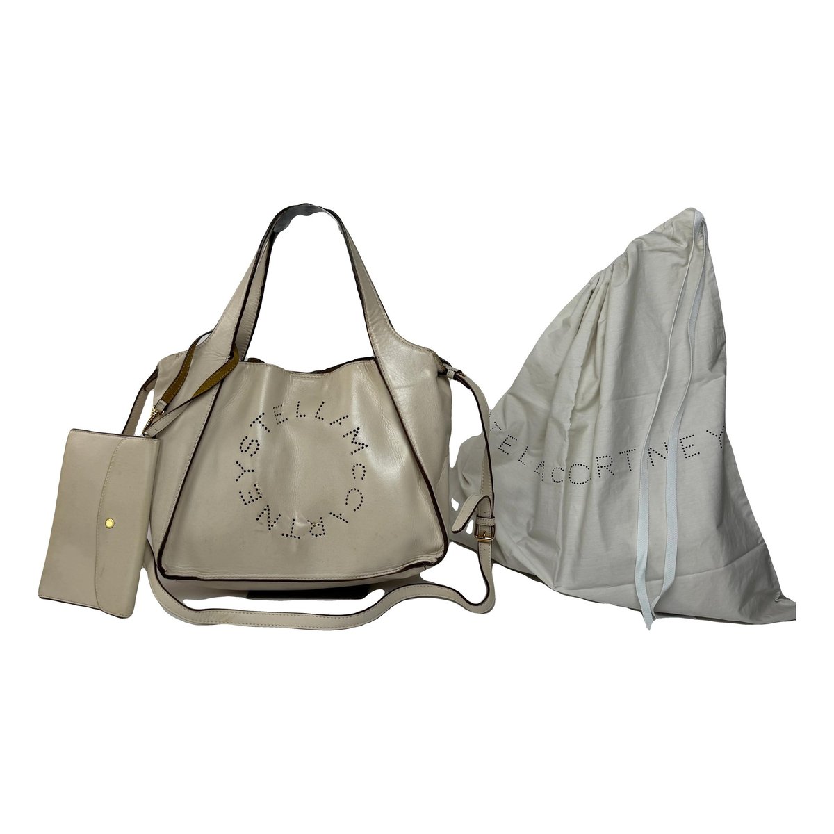 Logo vegan leather tote