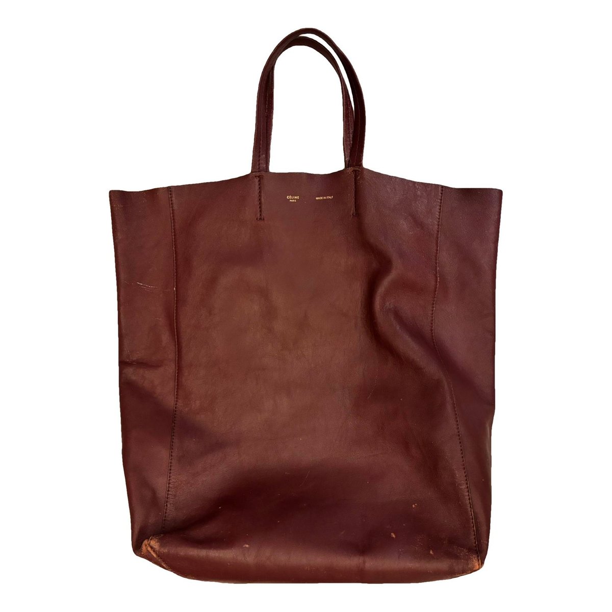 Cabas Vertical leather tote