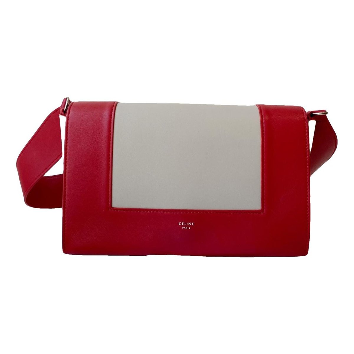 Frame leather handbag