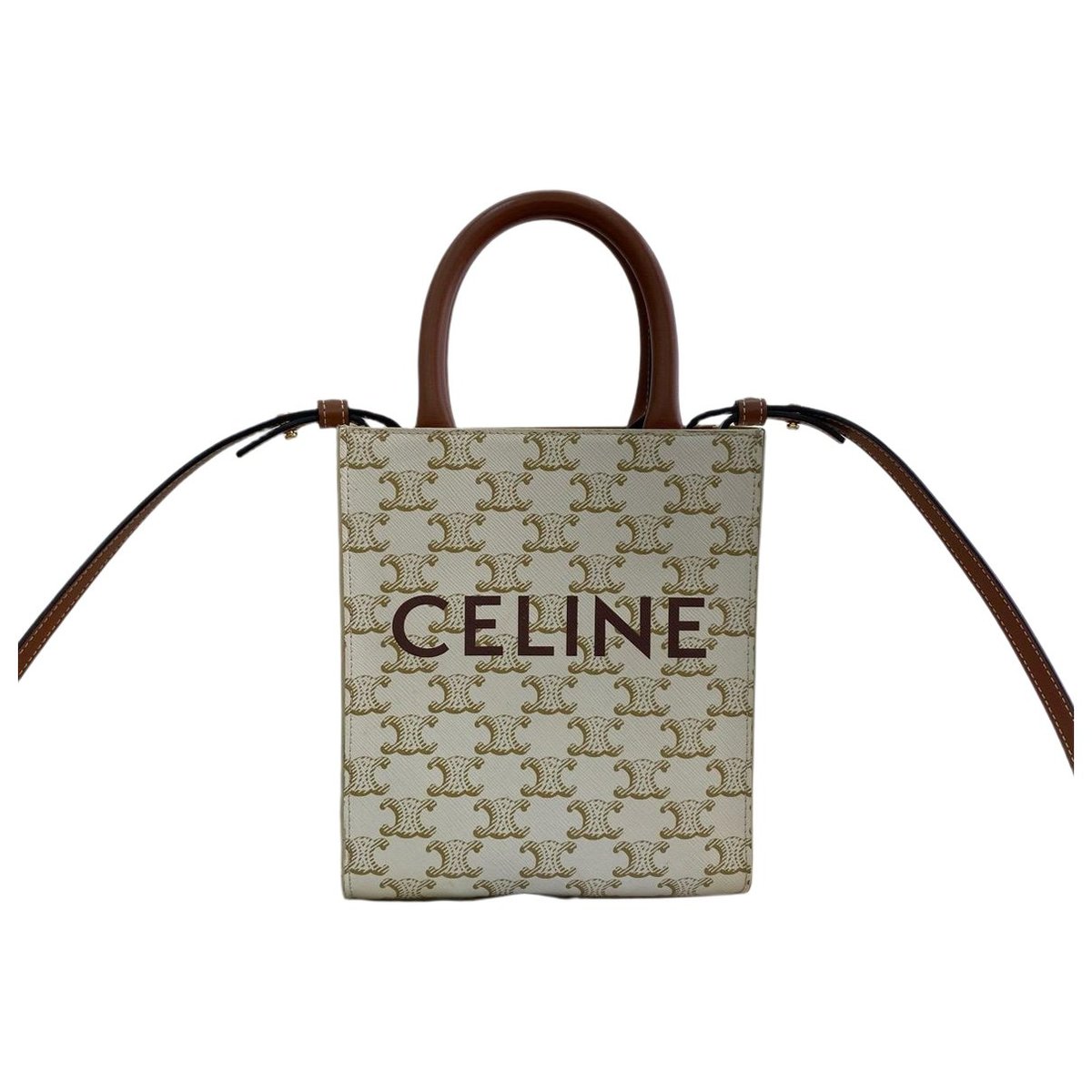 Cabas Vertical leather handbag