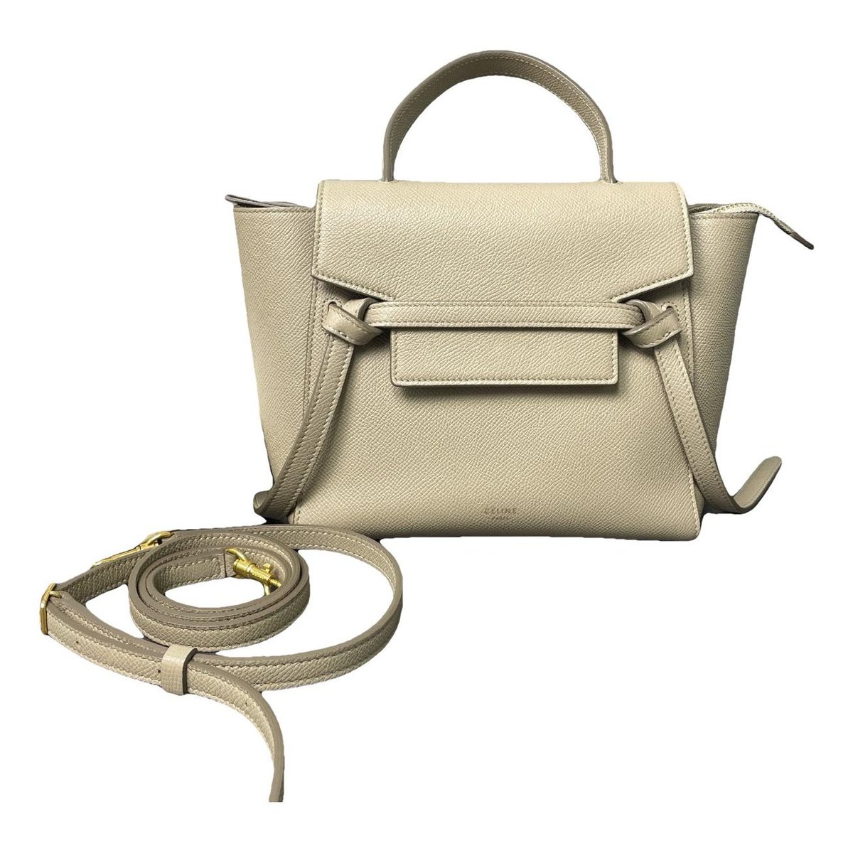 Belt leather handbag