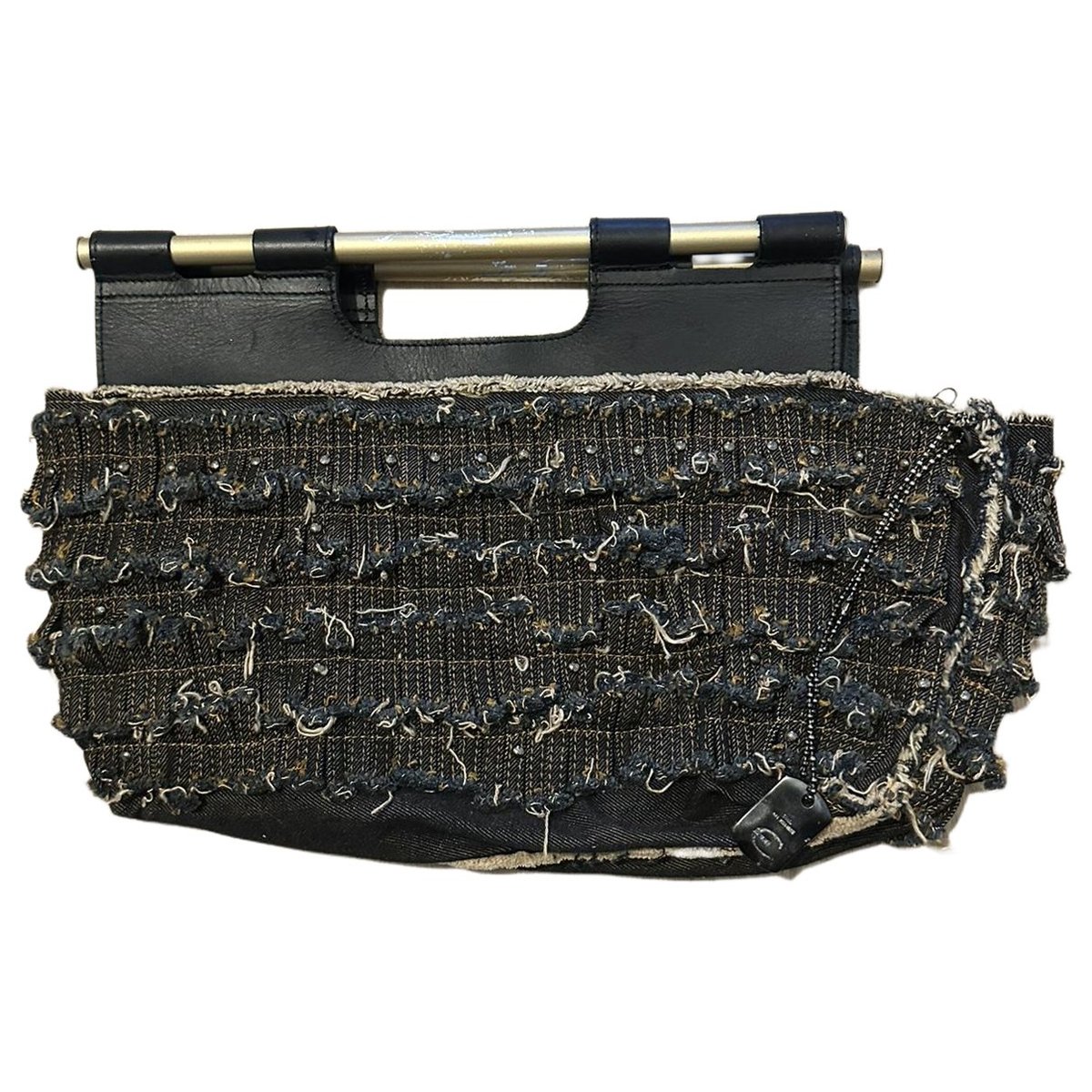 Leather clutch bag