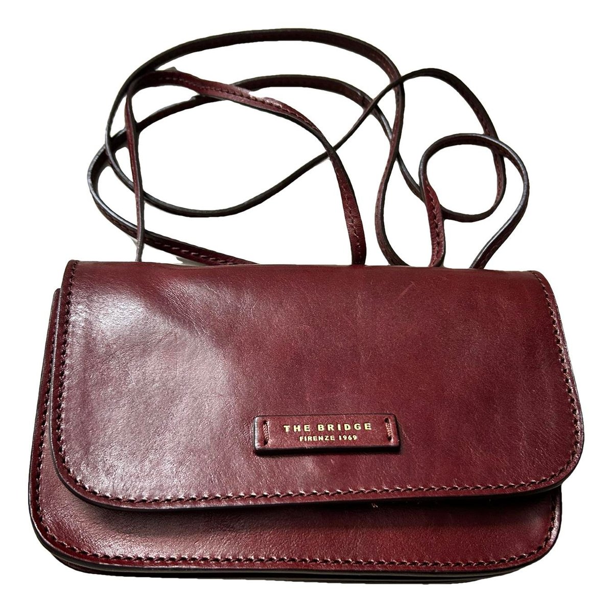Leather clutch bag
