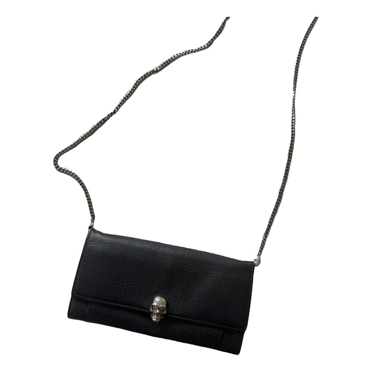 Leather clutch bag