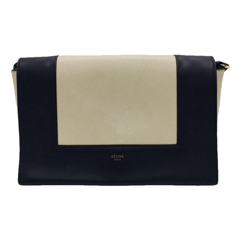 Frame leather handbag
