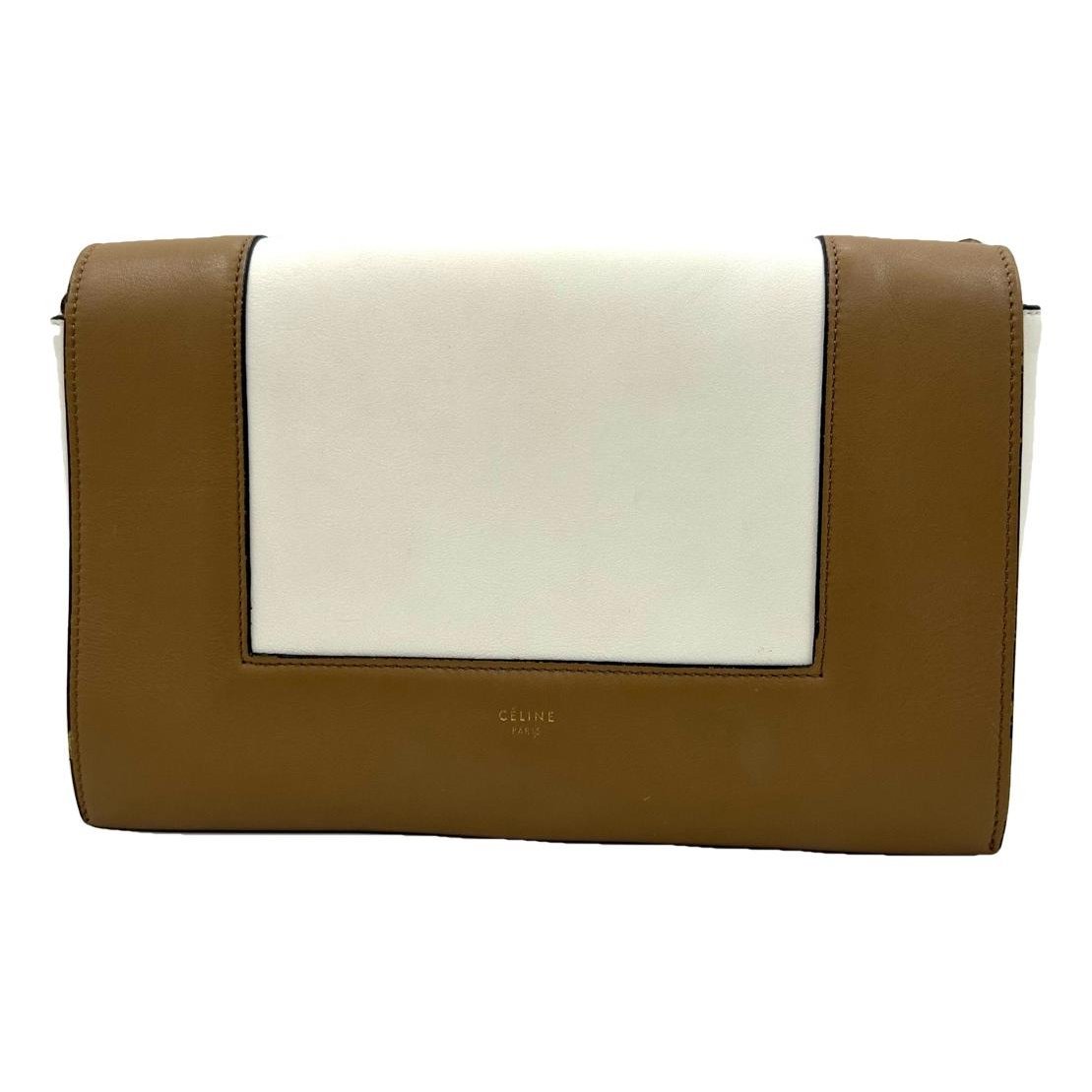 Frame leather handbag