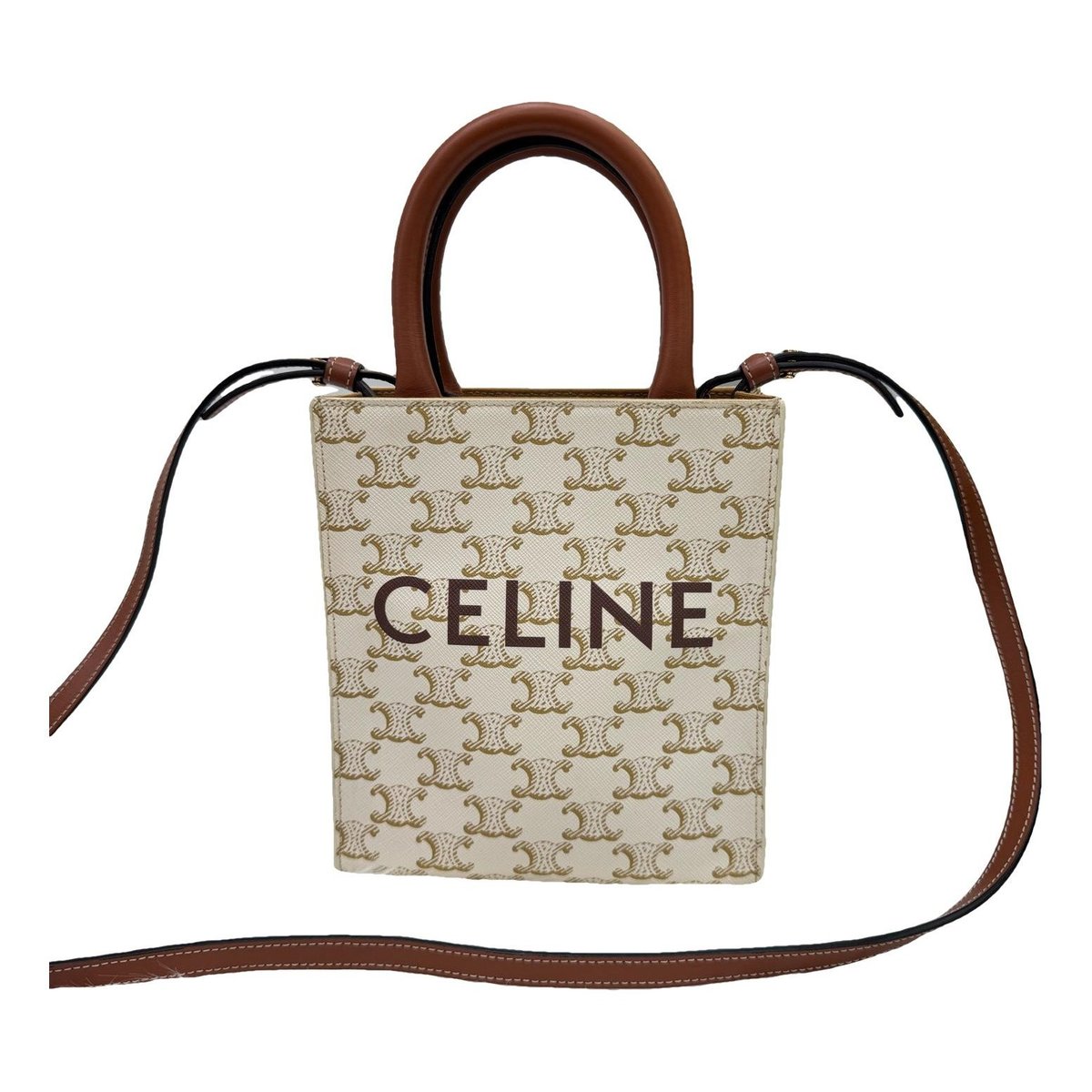 Cabas Vertical leather handbag