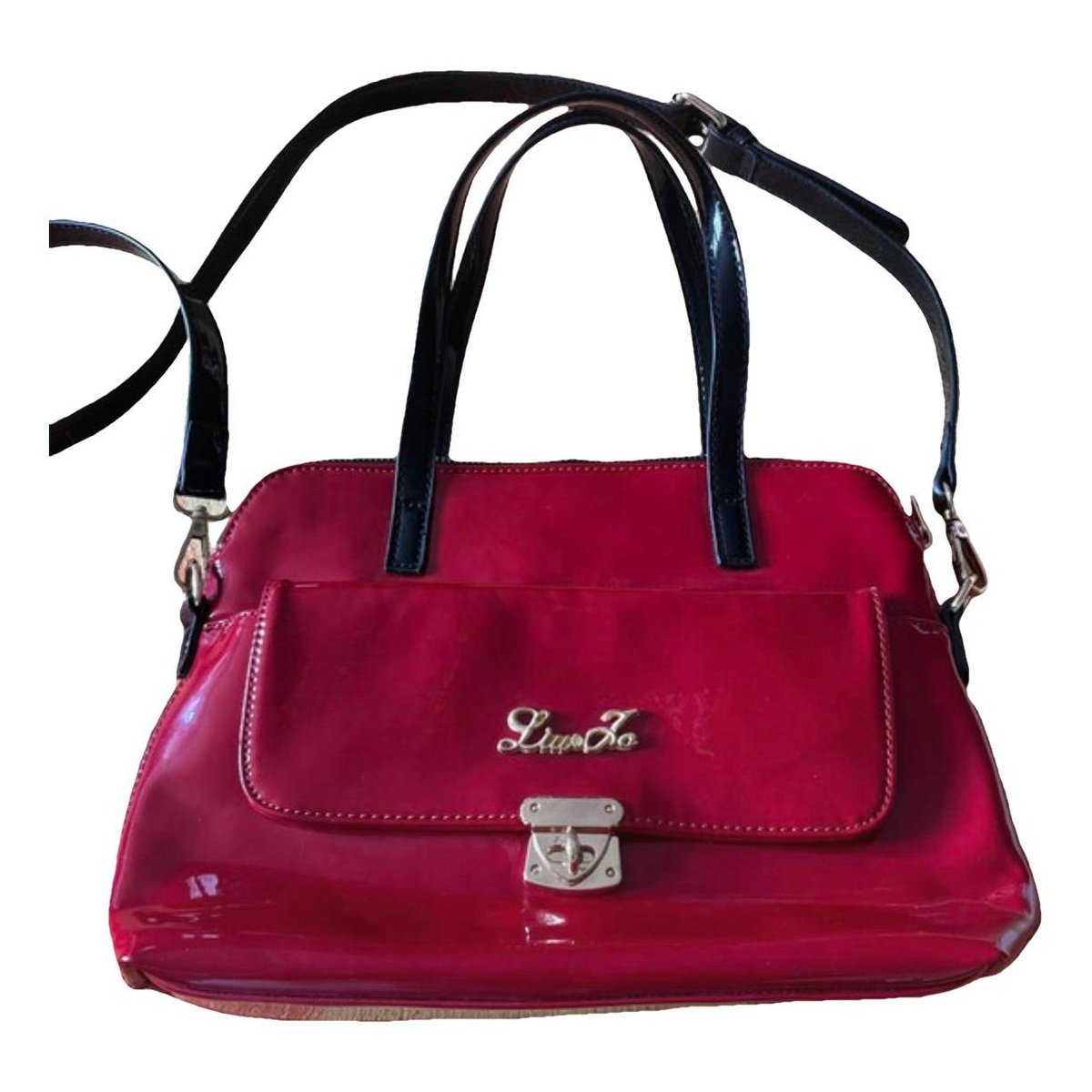 Patent leather handbag