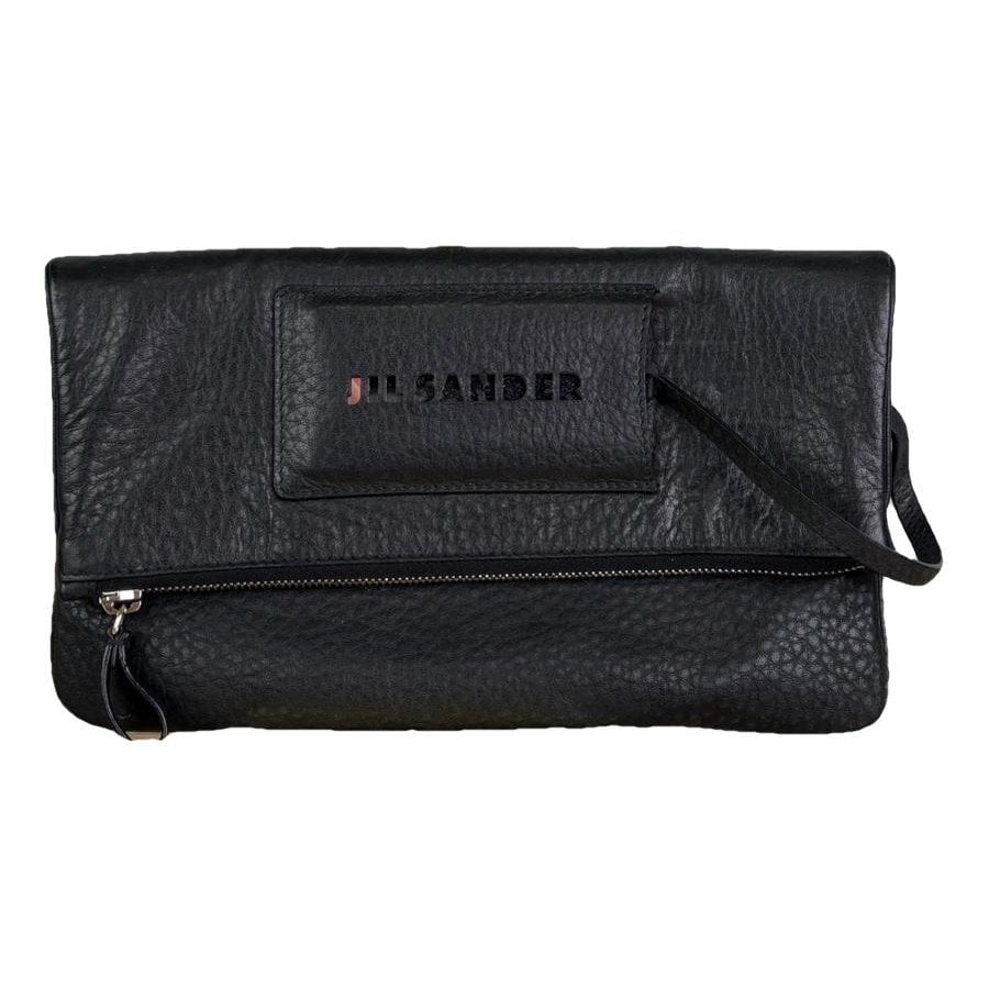 Leather clutch bag