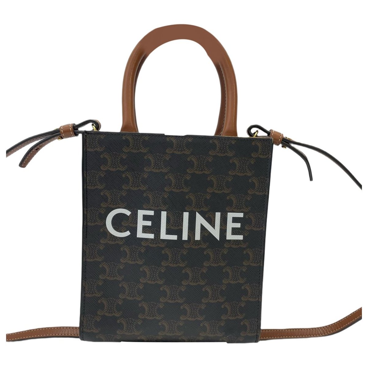 Cabas Vertical leather handbag