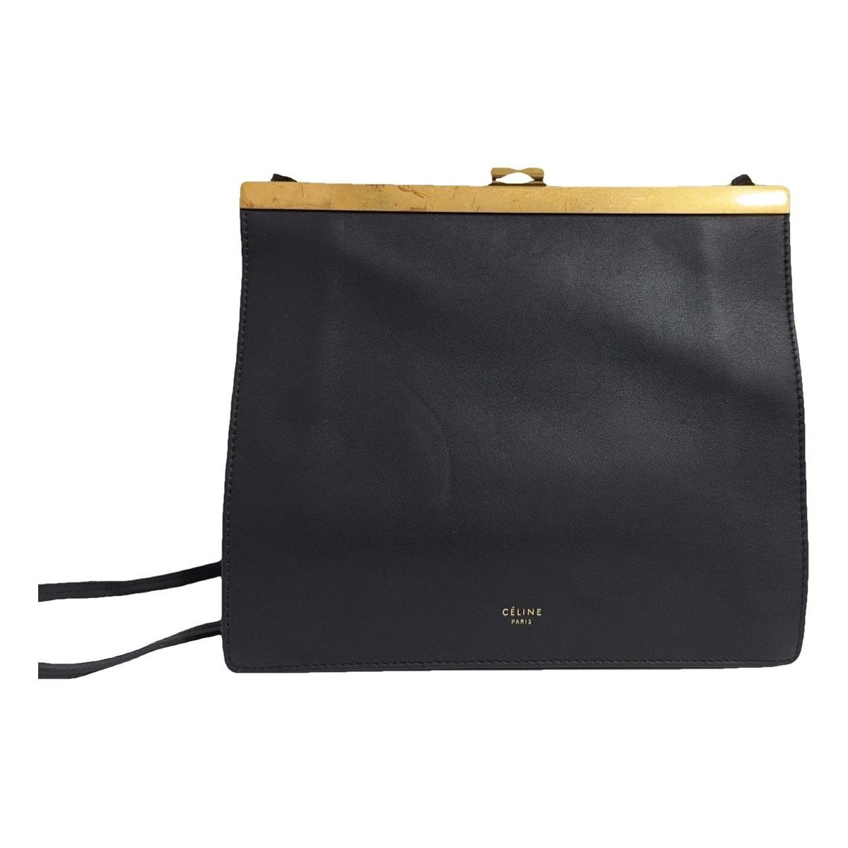 Clasp leather crossbody bag