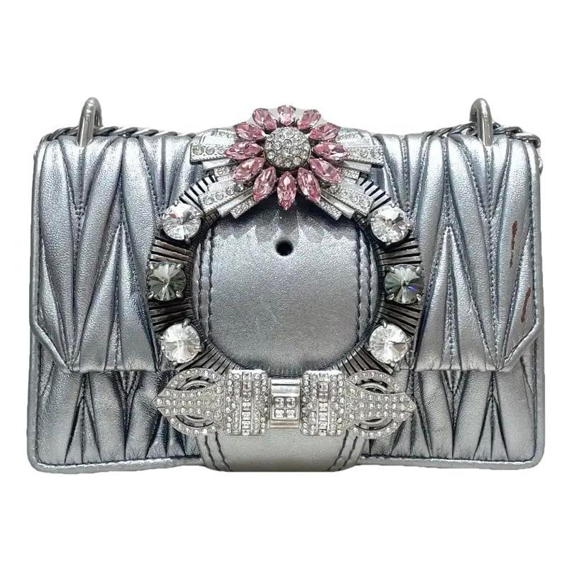 Miu Lady leather handbag